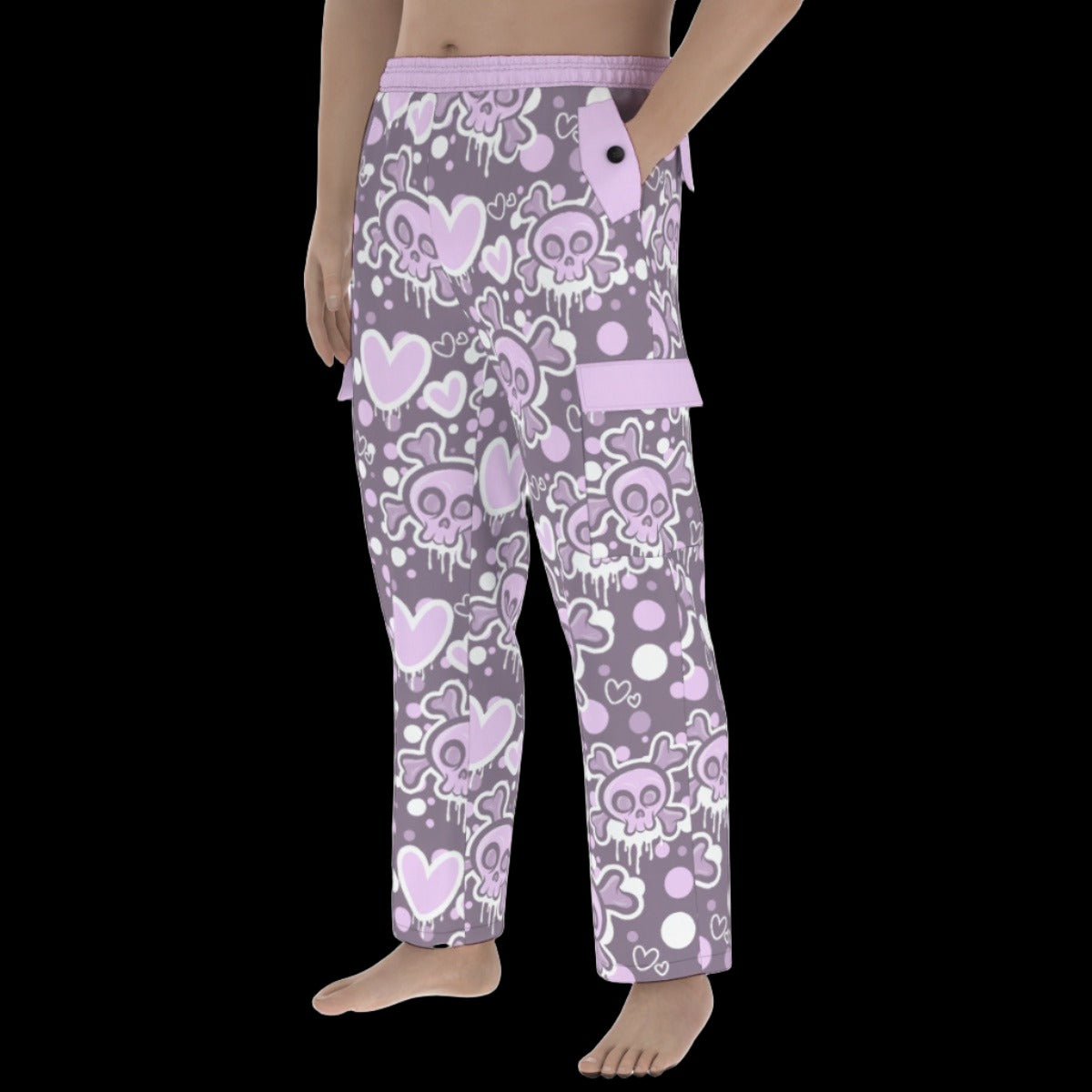 Purple Pastel Goth Cargo Pants