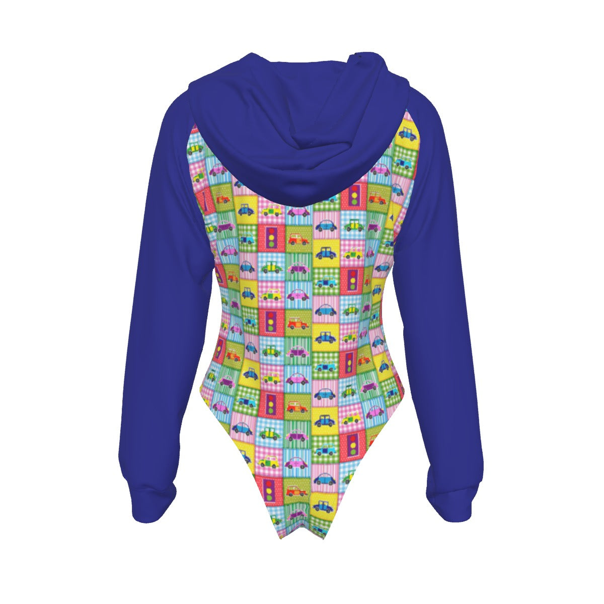 Toy Car Patchwork Adult Onesie Hooded Bodysuit