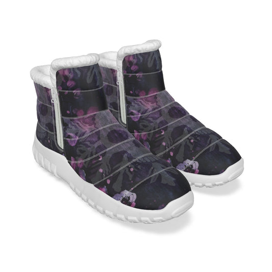 Purple Dusk Vintage Wash Women’s Zip-up Snow Boots - White / US4.5(EUR35)