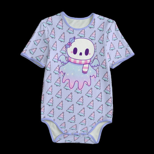 Pastel Goth Christmas Ghost Adult Onesie - XS / White