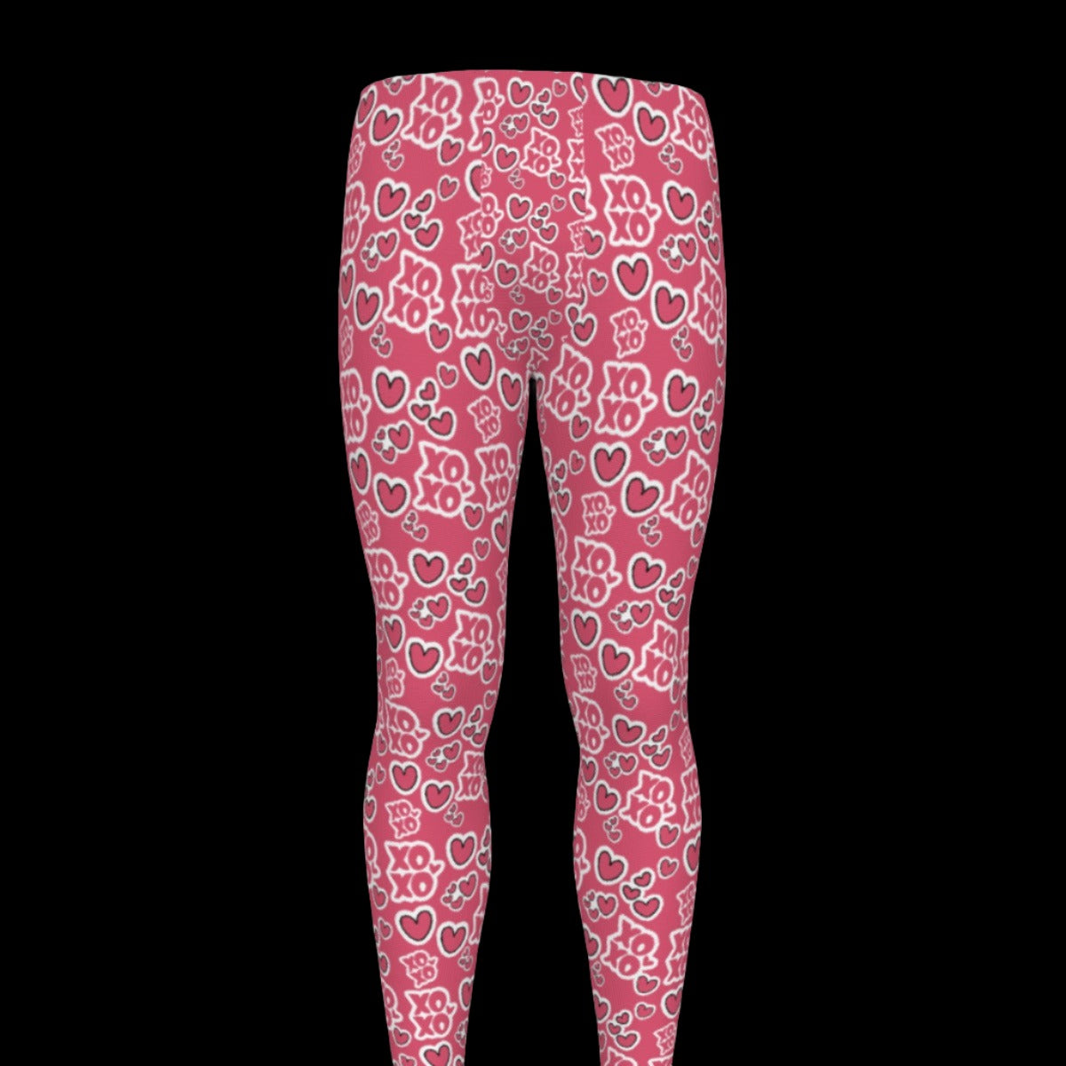 Pink XOXO Print Nonbinary Leggings - XS