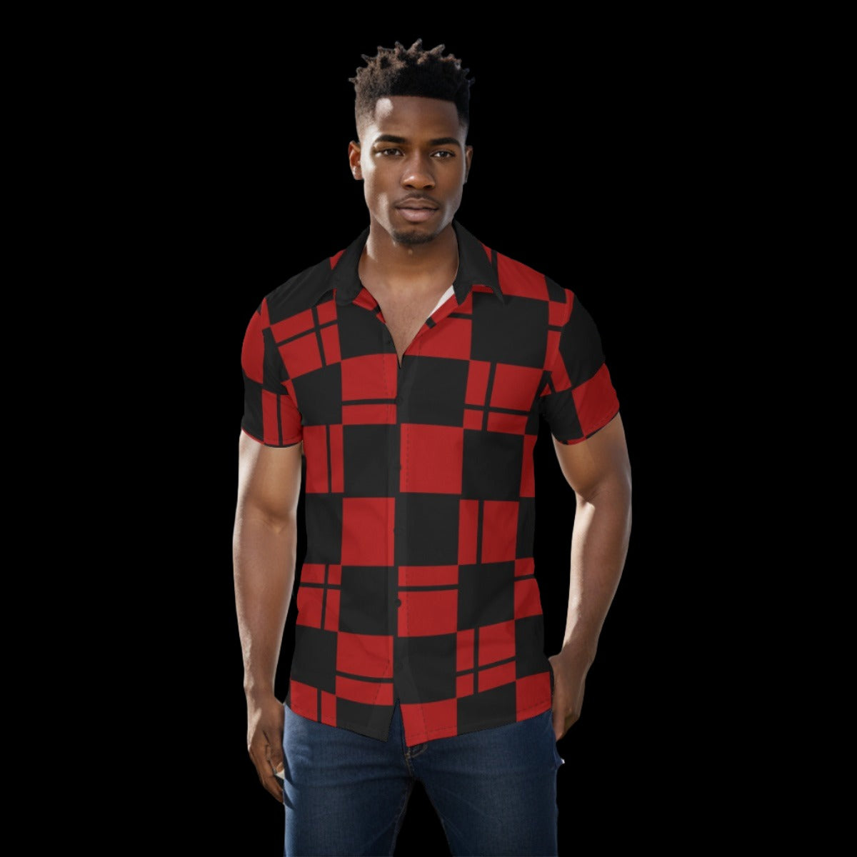 Red and Black Checkered Shirt