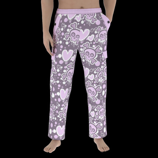 Purple Pastel Goth Cargo Pants - S