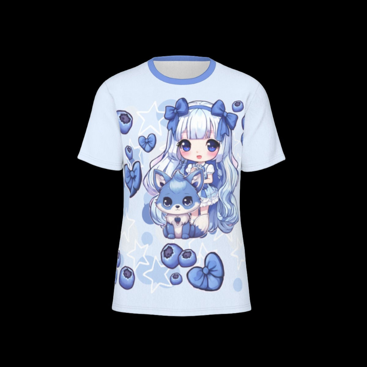 Blueberry Fox Girl T-Shirt | 190GSM Cotton