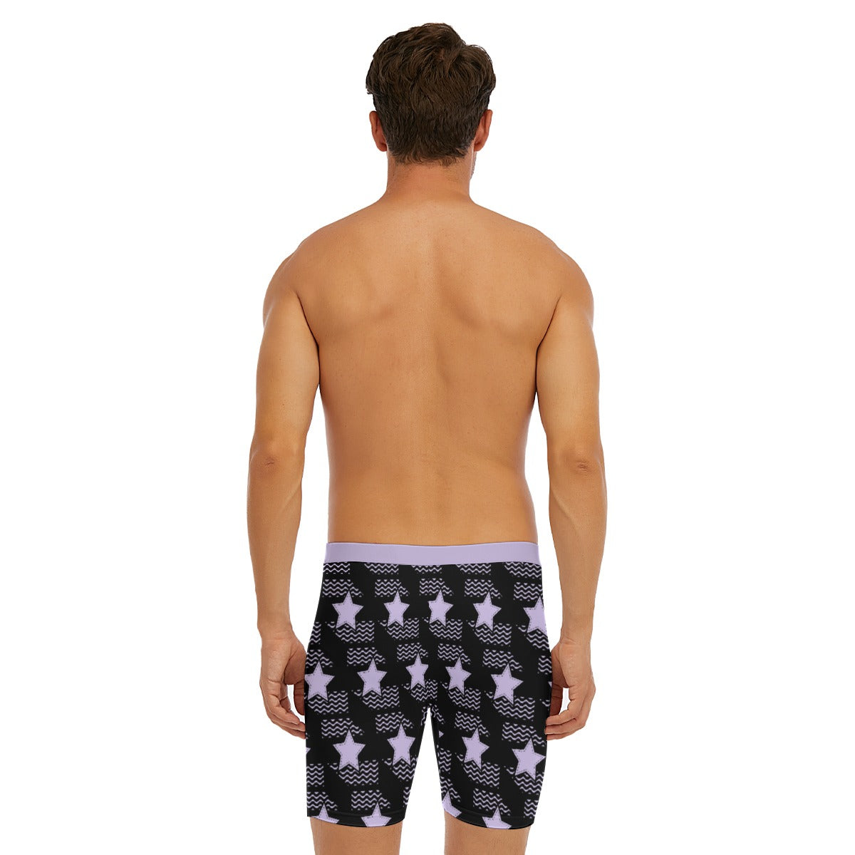 Punk Star Long Boxer Briefs - Pastel Purple