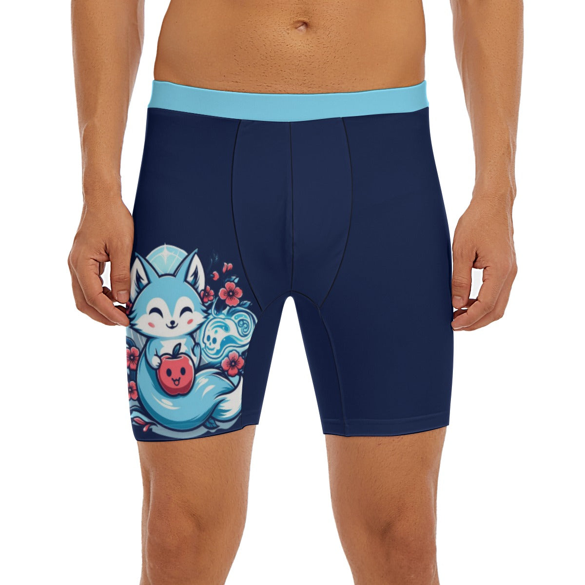 Cartoon Long Boxer Briefs - Kawaii Fox Spirit