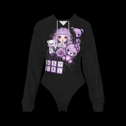 Purple Babygirl Onesie For Adults With Hood