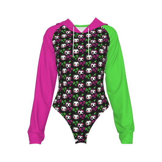 Toxic Apple Skull Adult Onesie Hooded Bodysuit