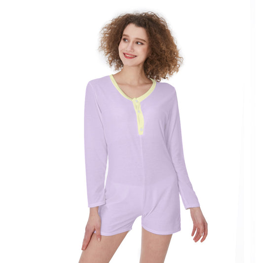 Light Purple Sleep Romper Pajamas