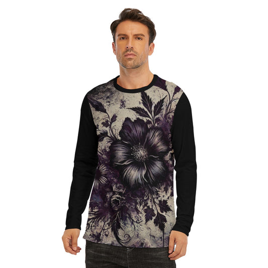 Vintage Faded Floral Long Sleeve T-Shirt | 190GSM Cotton