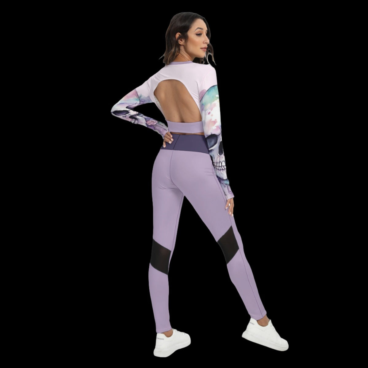 Purple Skull Women’s Workout Sport Activewear Set