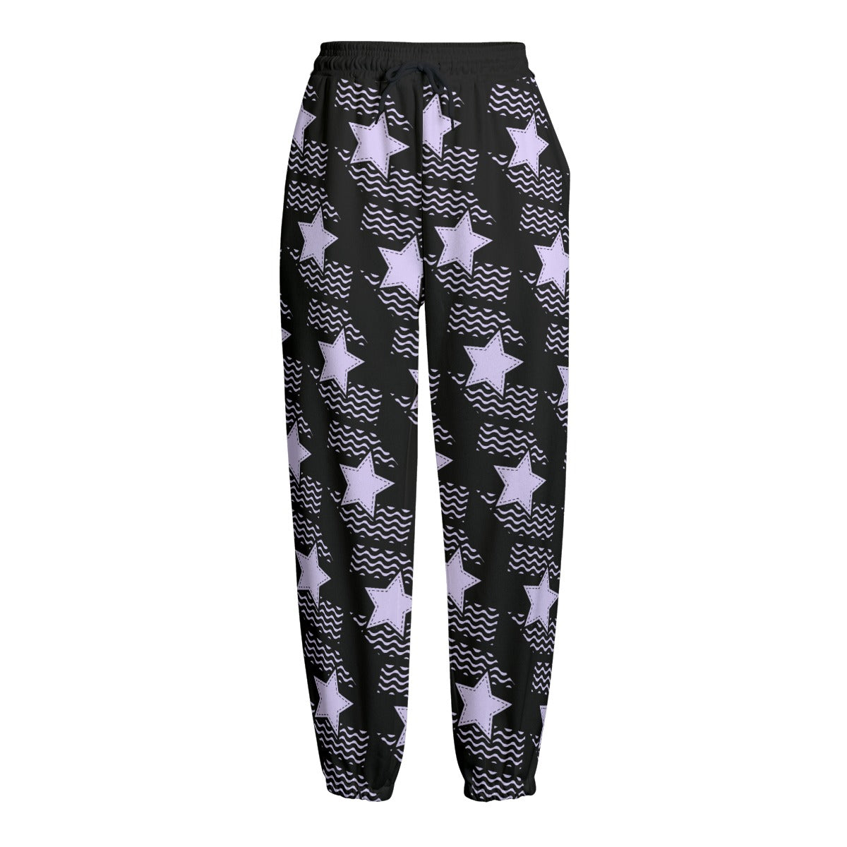 Grunge Punk Star - Fleece Pants - Pastel Purple