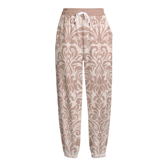 Damask Fleece Pants - Creme Beige