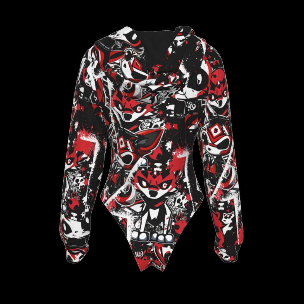 Street Art Wolf Hooded Adult Onesie