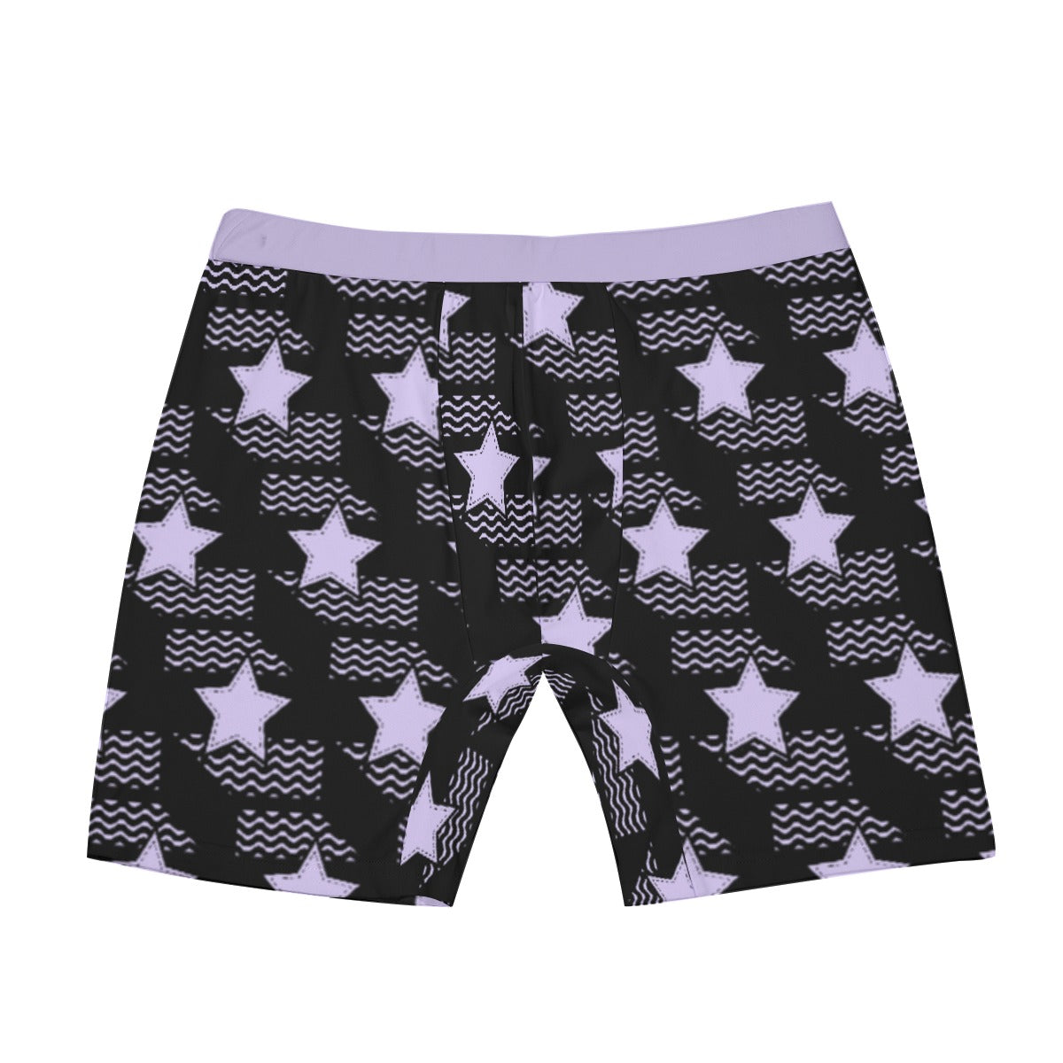 Punk Star Long Boxer Briefs - Pastel Purple