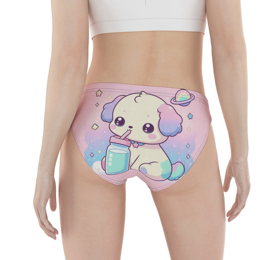 Kawaii Panties- Puppy Milk Bottle Women’s Underwear