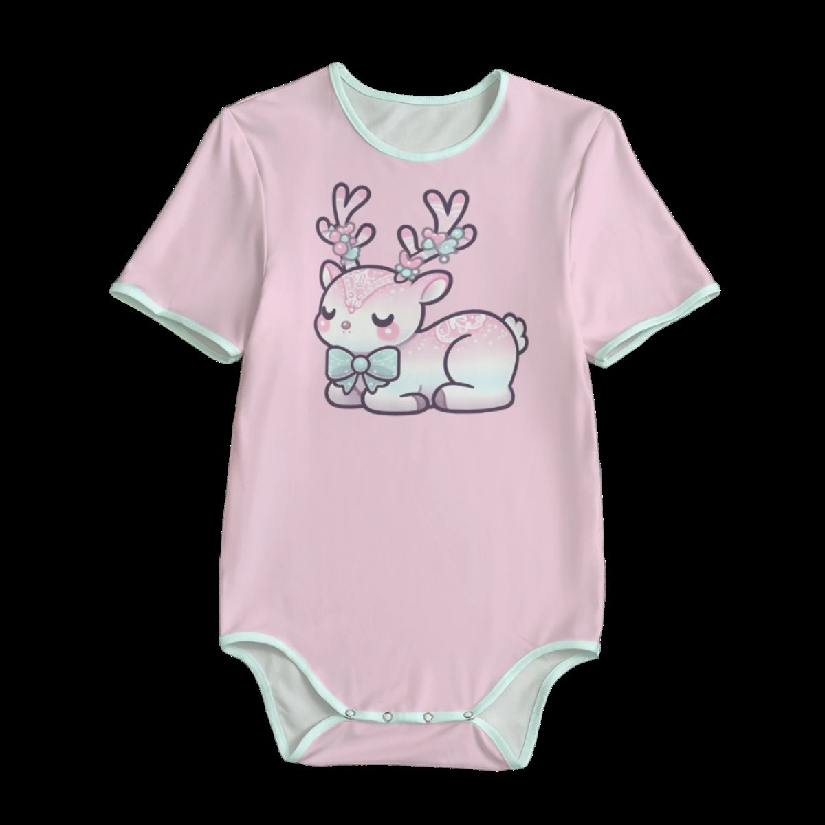 Pink Baby Reindeer Adult Onesie - XS