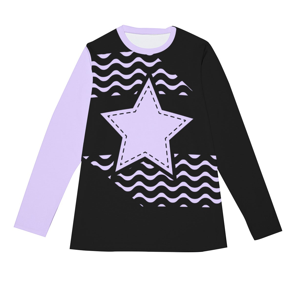 Asymmetrical Pastel Star Long Sleeve T-Shirt Unisex