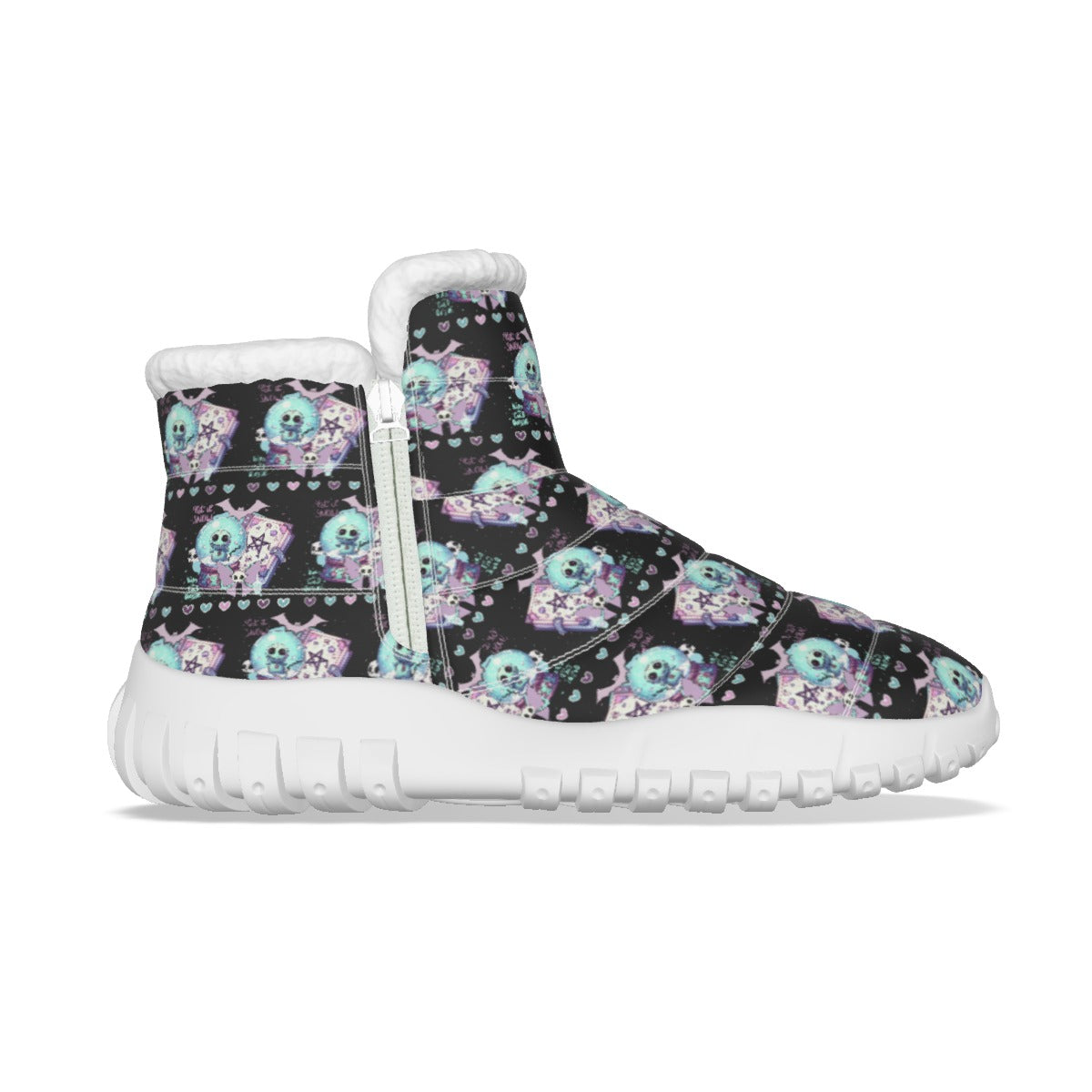 Pastel Goth Let it Snow Kawaii Women’s Zip-up Snow Boots