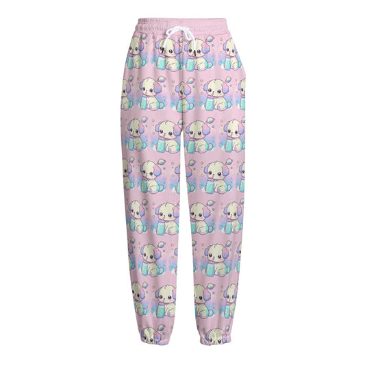 DDlg Clothing Collection - Fleece Pants - Puppy w/ Milk Bottle