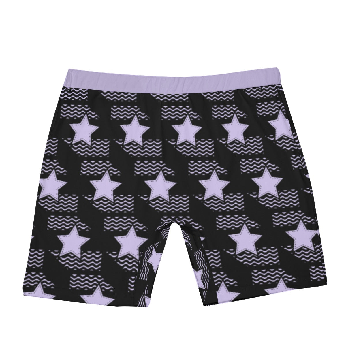 Punk Star Long Boxer Briefs - Pastel Purple