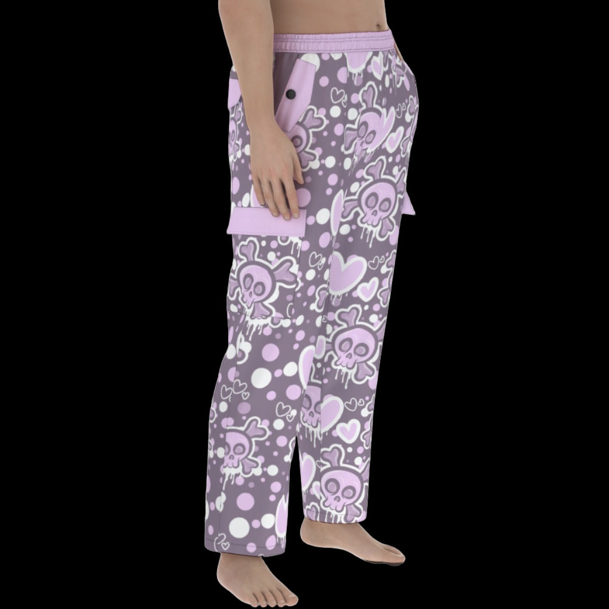 Purple Pastel Goth Cargo Pants