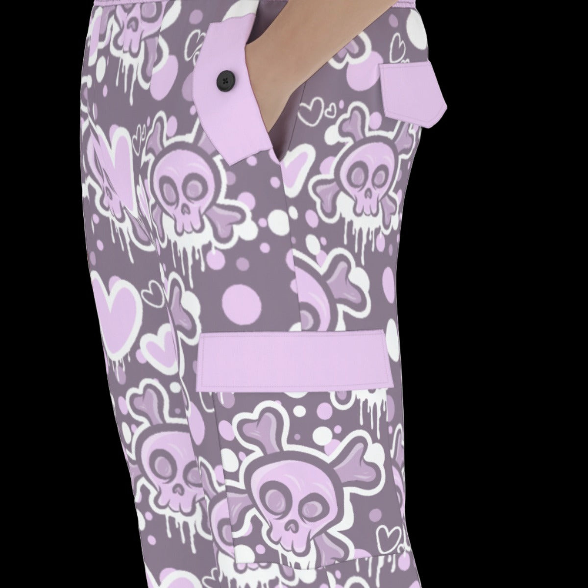 Purple Pastel Goth Cargo Pants