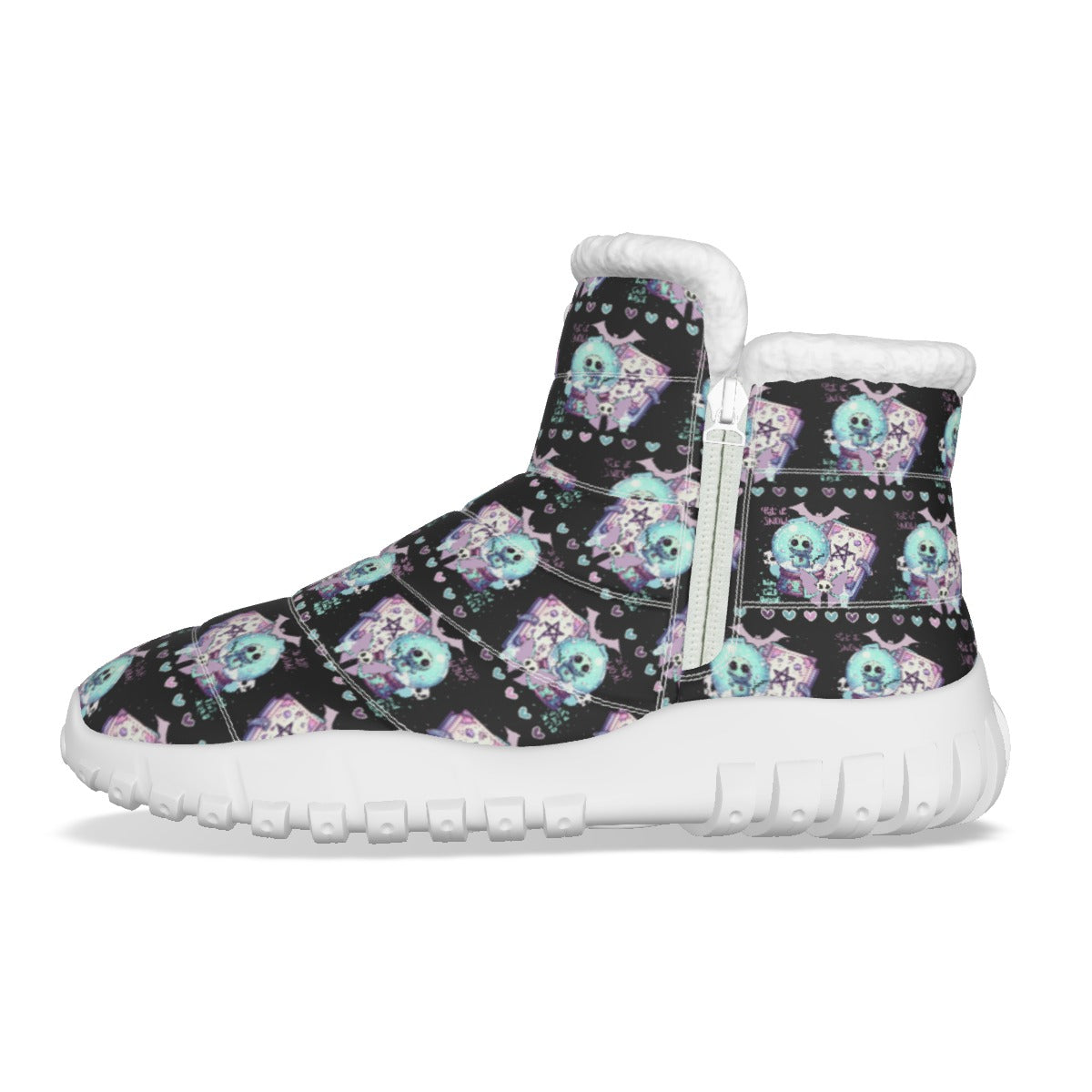 Pastel Goth Let it Snow Kawaii Women’s Zip-up Snow Boots