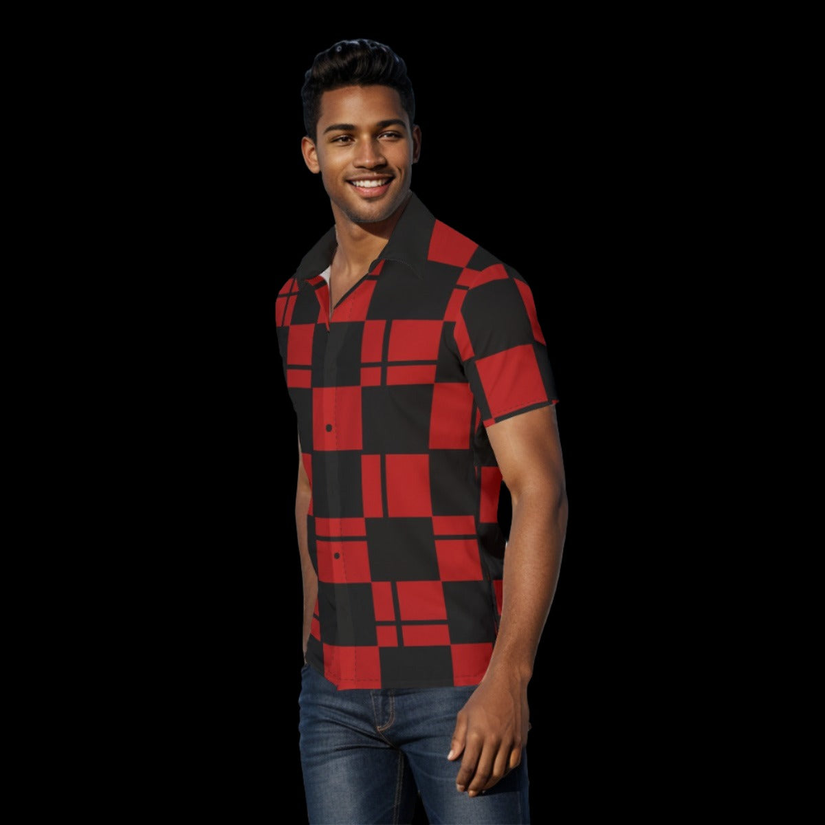 Red and Black Checkered Shirt - XS