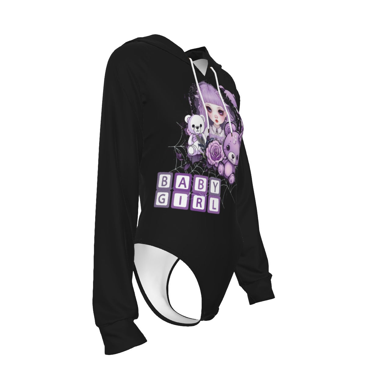 Purple Babygirl Onesie For Adults With Hood