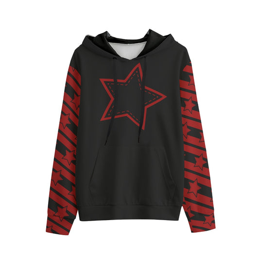 Crimson Star Unisex Pullover Hoodie - XS / White