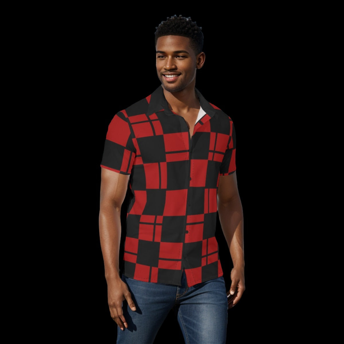 Red and Black Checkered Shirt