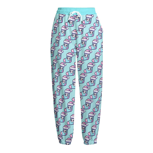 Pastel Goth Christmans Stocking Fleece Pants