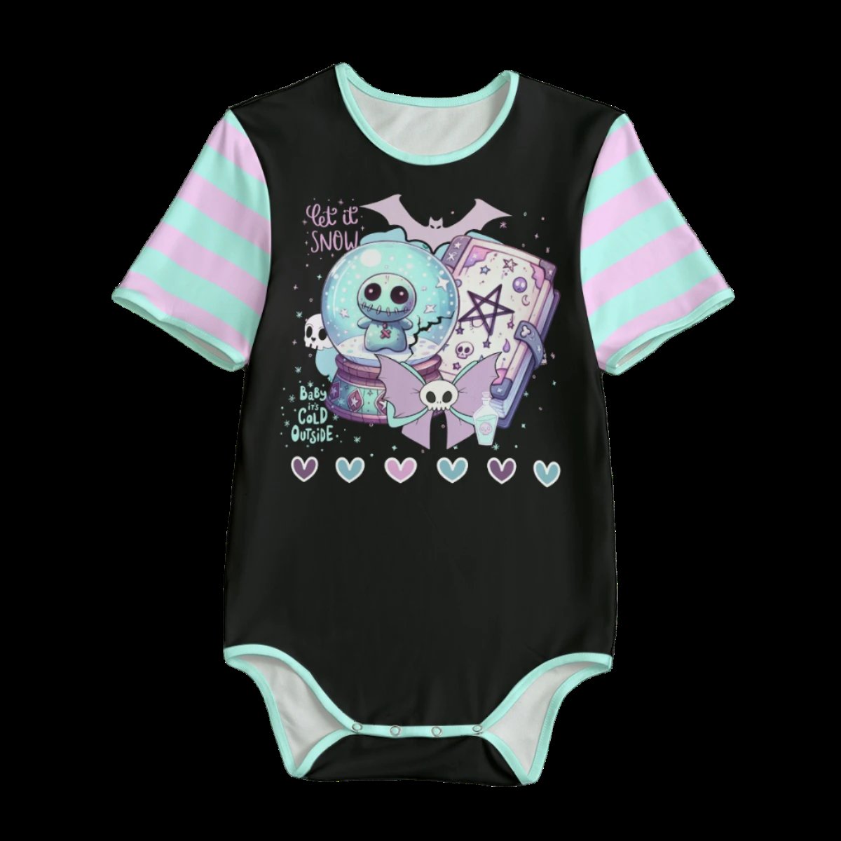 Pastel Goth Let it Snow Baby It’s Cold Outside Adult Onesie Bodysuit Unisex - XS