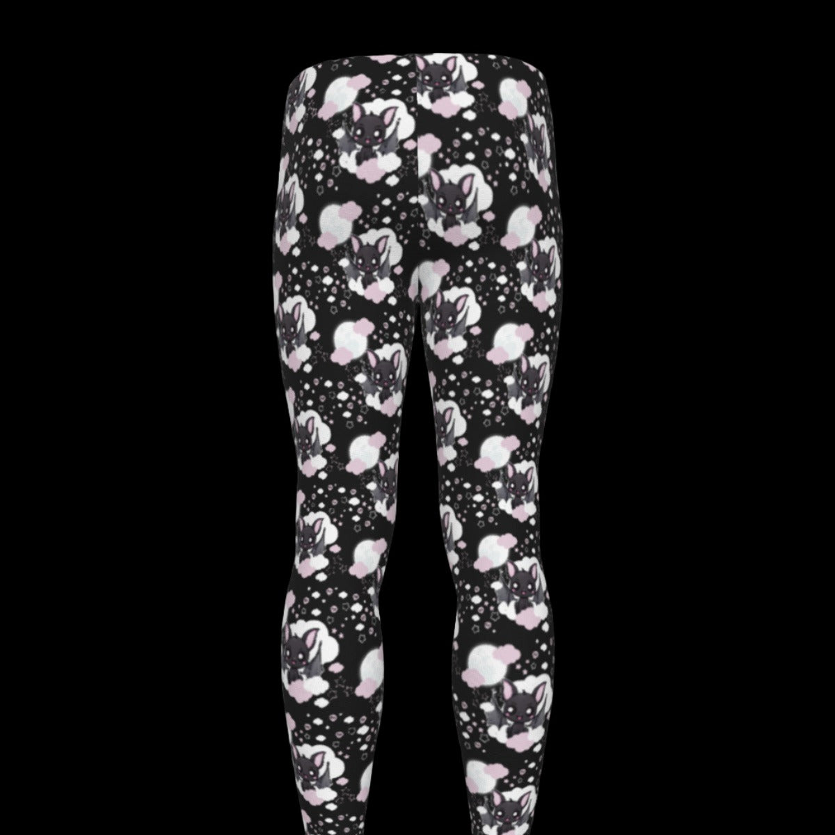 Pastel Goth Kawaii Bat Print Nonbinary Leggings