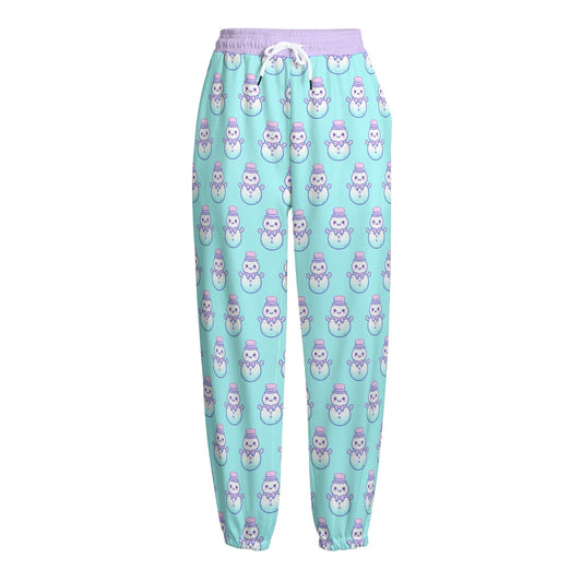 Pastel Ombre Snowman Fleece Pants