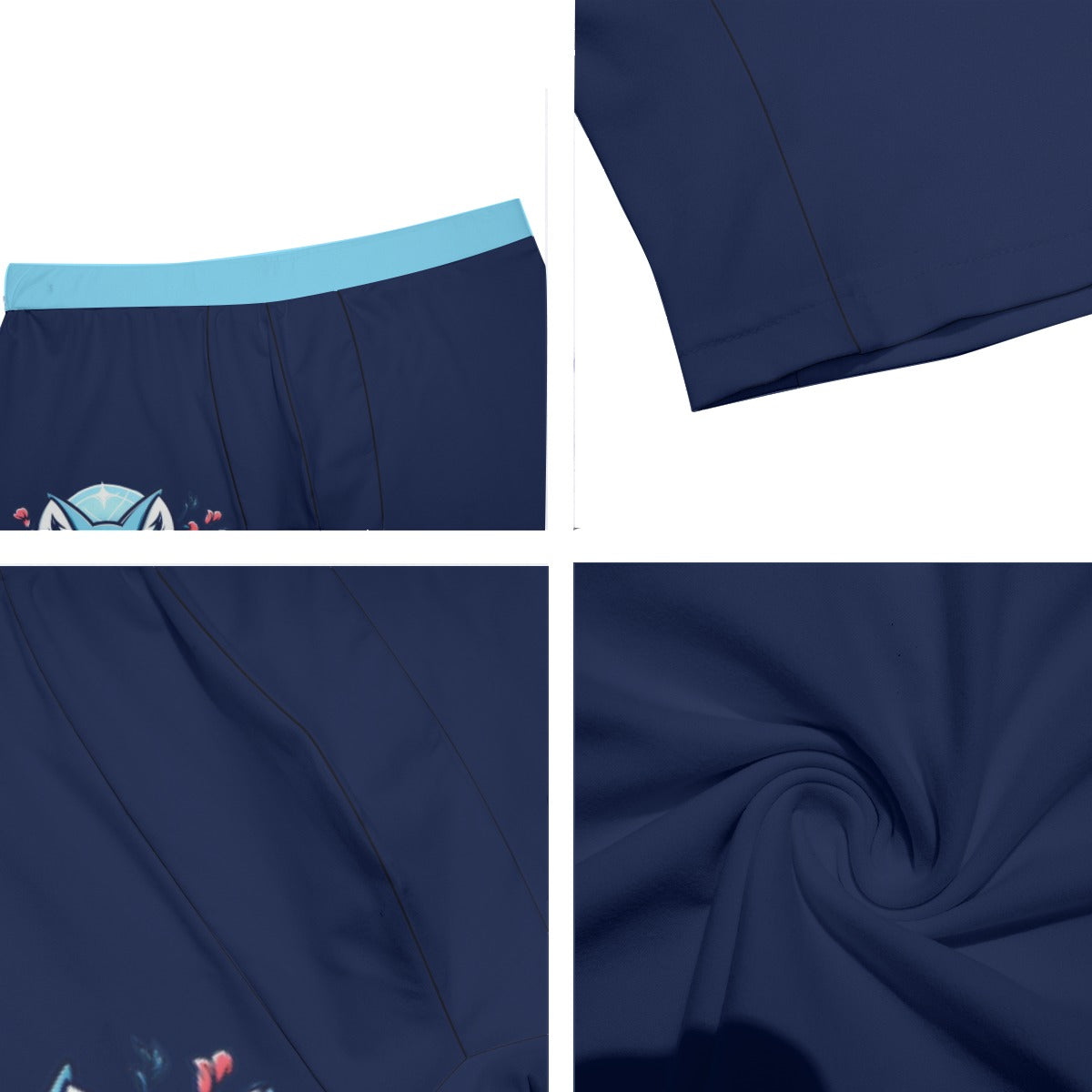 Cartoon Long Boxer Briefs - Kawaii Fox Spirit