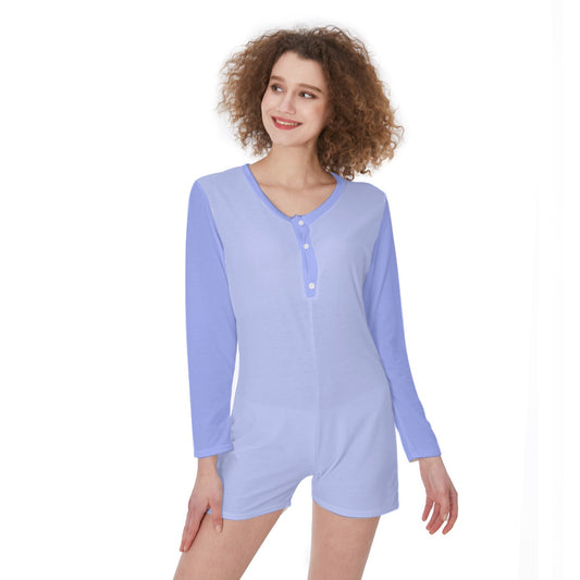 Blue Sleep Romper Women's Pajamas