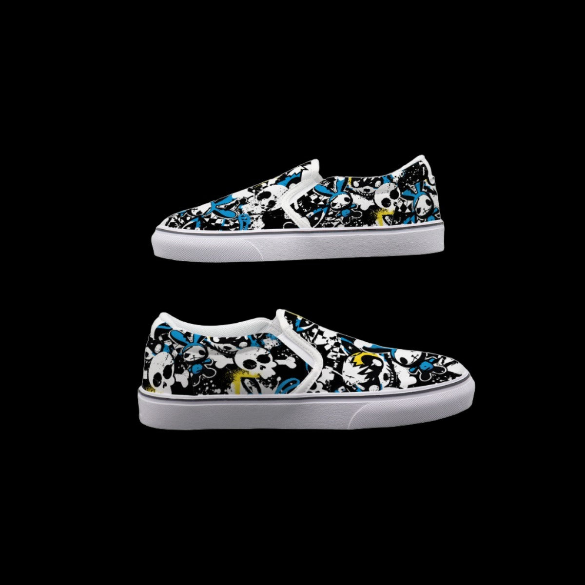 Street Art Wolf Slip On Sneakers