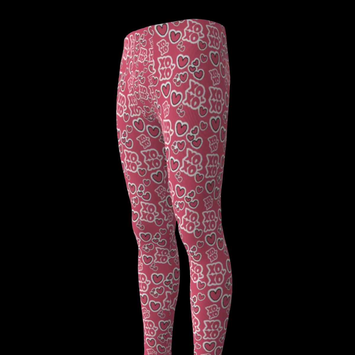 Pink XOXO Print Nonbinary Leggings