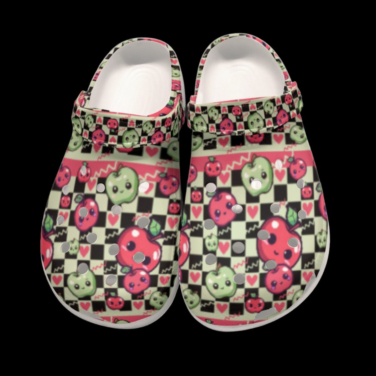 Apple Punk Checkered Classic Clogs