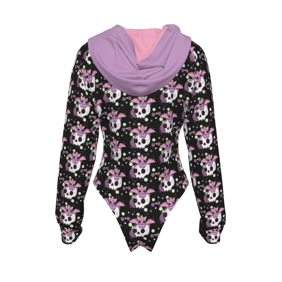 All-Over Print Women’s Raglan Sleeve Hooded Bodysuit