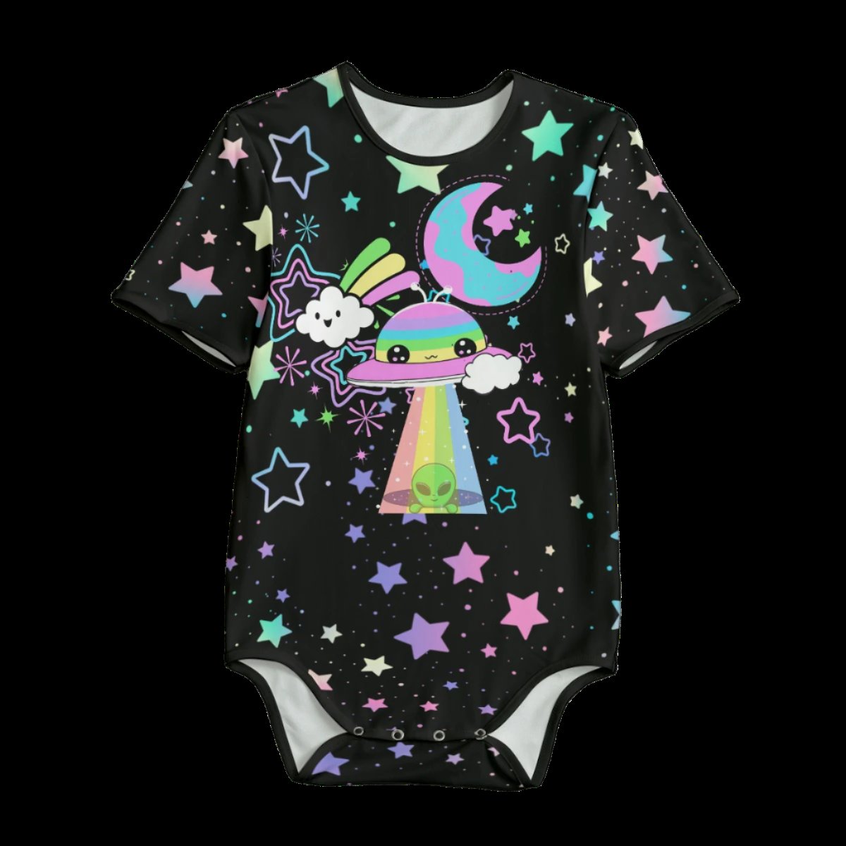 Kawaii Neon UFO Adult Onesie Pajamas