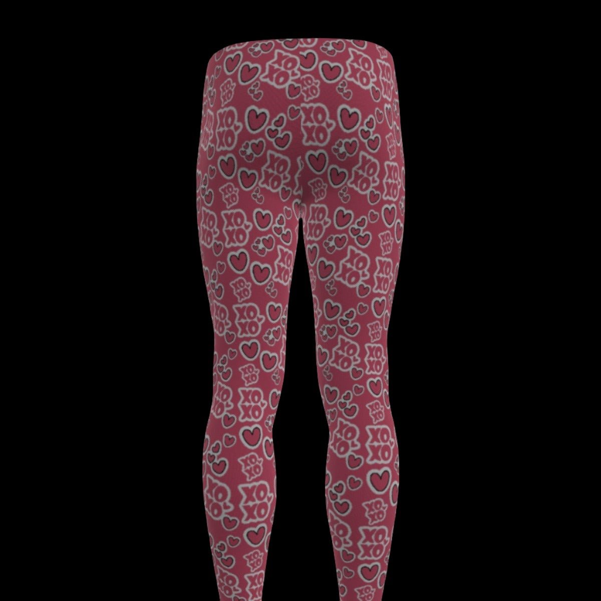 Pink XOXO Print Nonbinary Leggings