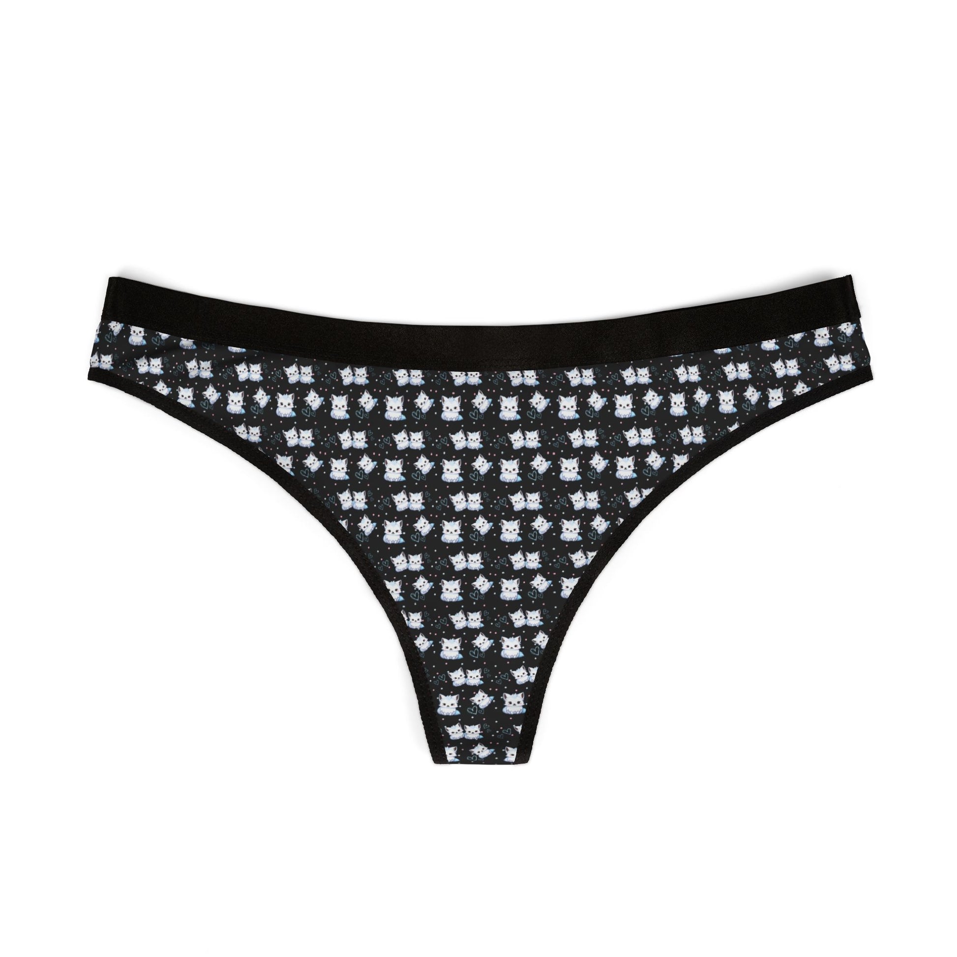 Kawaii Arctic Fox Women’s Thong - M - All Over Prints