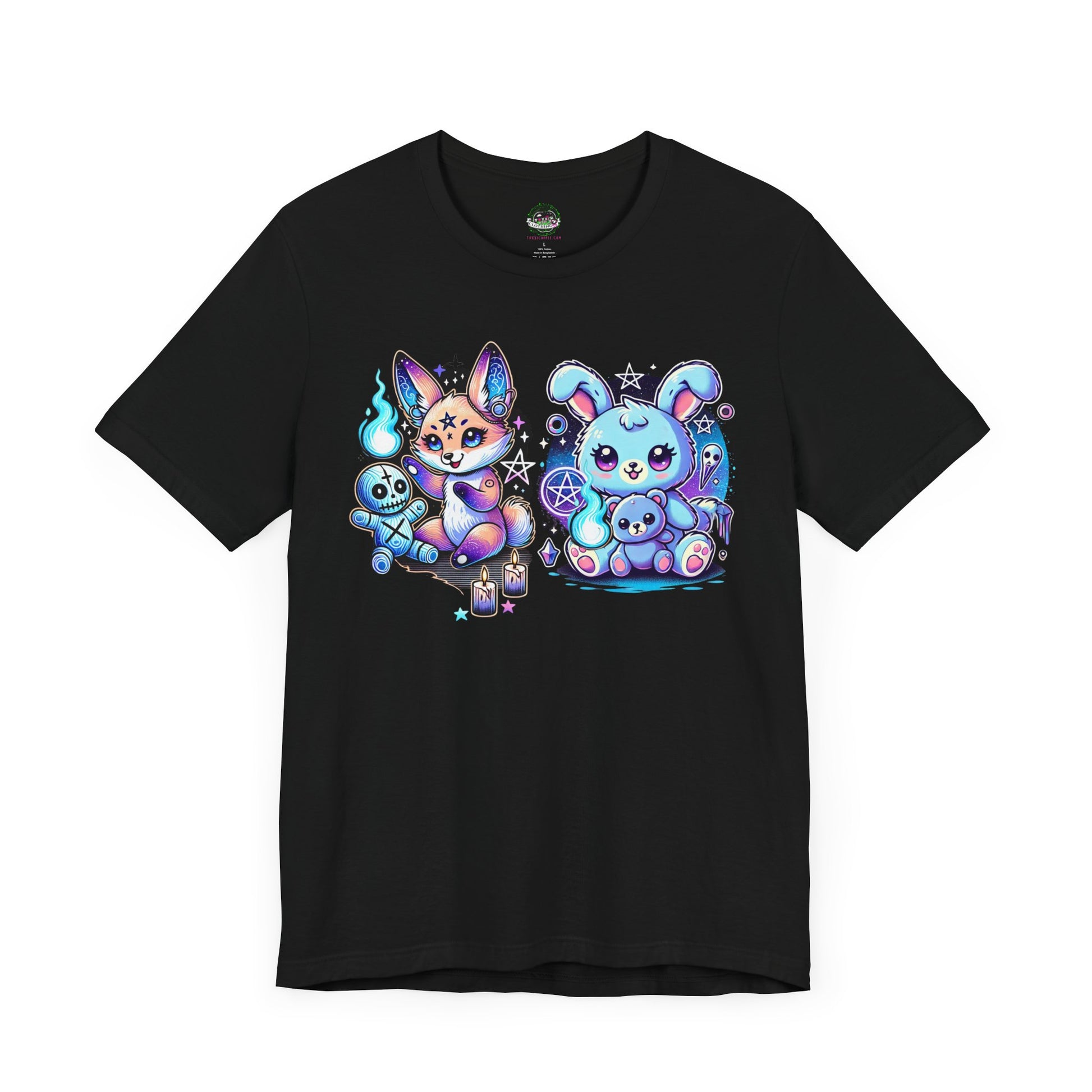 Wiccan Magical Fox and Bunny Tee - T-Shirt