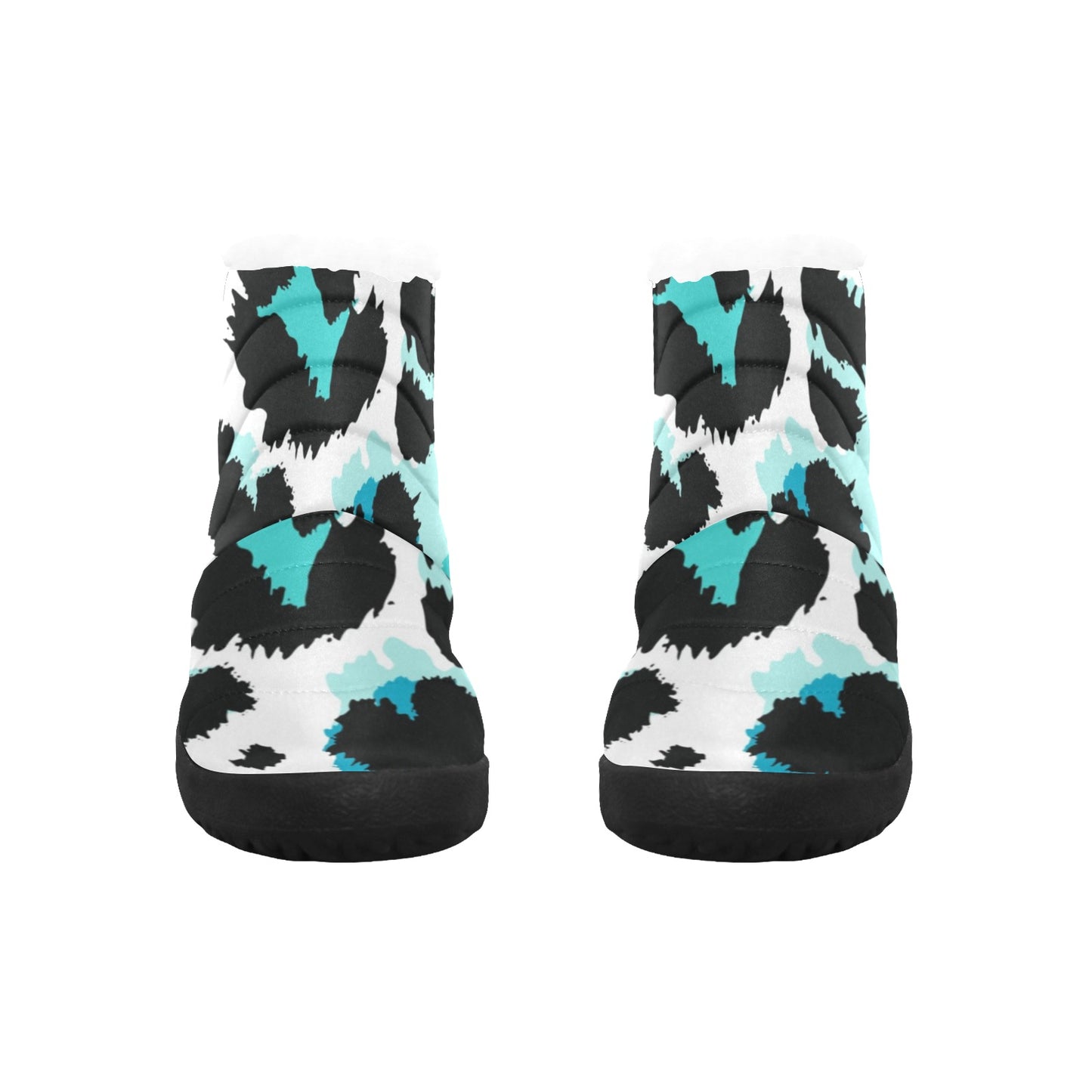 Leopard Print Boots - Blue