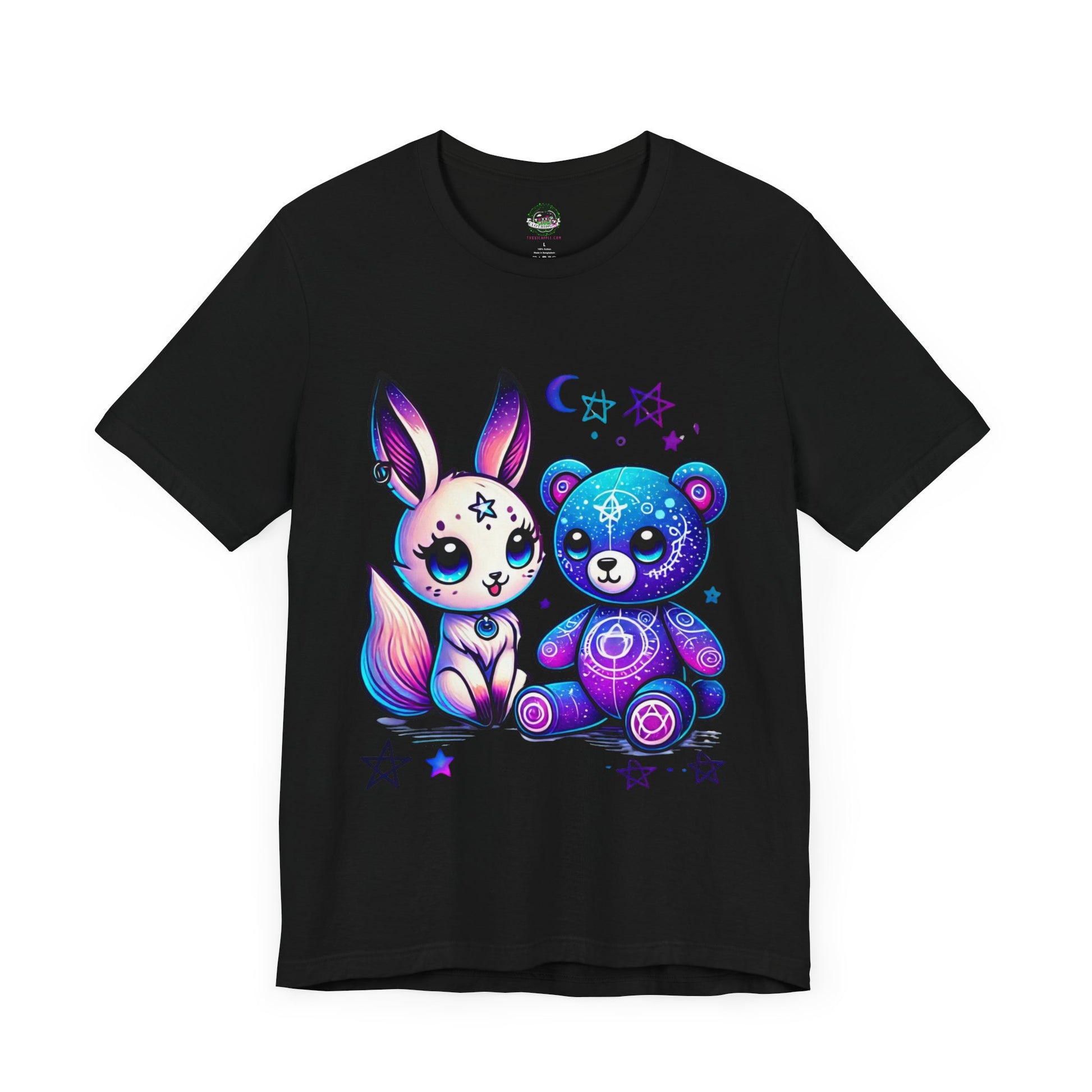 Wiccan Magical Bunny and Teddy Bear Tee - T-Shirt