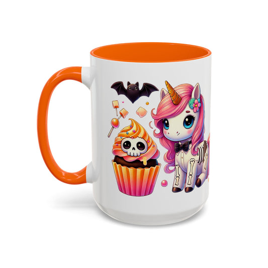 Kawaii Pastel Goth Gift Mug - Unicorn & Cupcake w/ Bat - Personalized Gift