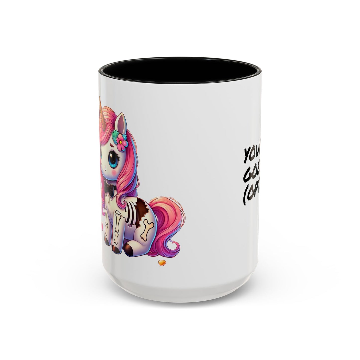 Kawaii Pastel Goth Gift Mug - Unicorn & Cupcake w/ Bat - Personalized Gift